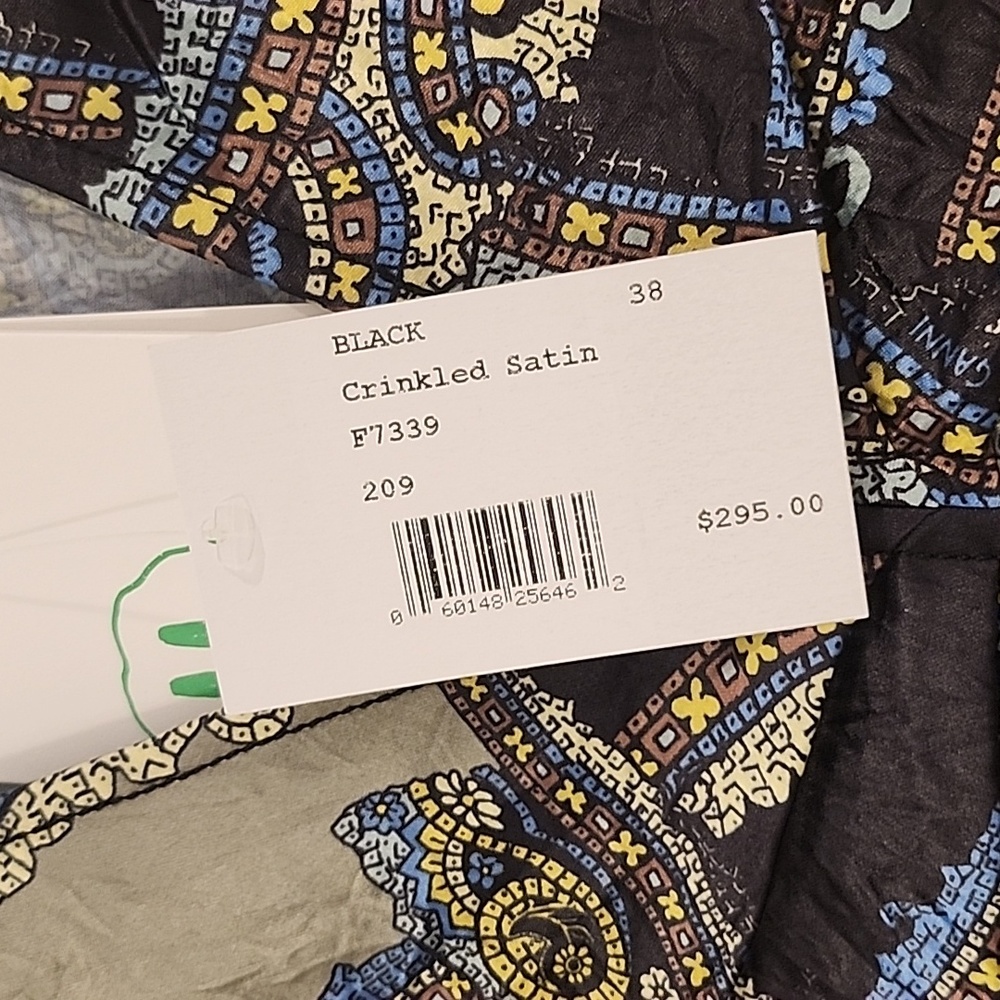 GANNI Printed Crinkle Satin Dress SOLD - Picture 5 of 5